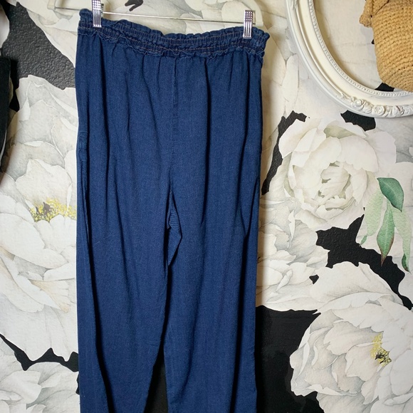Anthropologie light weight denim jean with elastic waist comfy size M - Picture 1 of 10